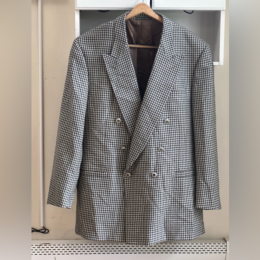 Versace Classic V2 Houndstooth Multicolor Men’s Sports Coat Blazer Size 44 R